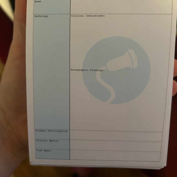 Ultrasound Student Clinical Observation Notebook - Picture 4 of 6